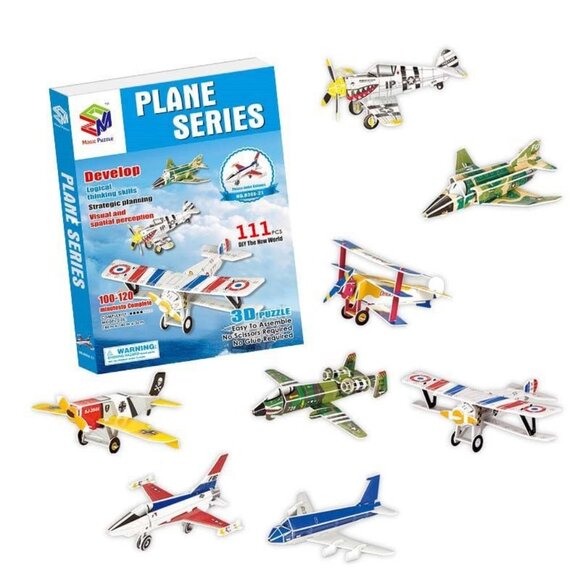 Yujiso Plane Series 3D Puzzle Set 111 Pcs DIY The New World Model Size 44x42x8cm - Picture 1 of 8